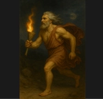 Mutta Iapetoksen poika petti Zeusta jälleen varastamalla ikuisen tulen kauas loistavan hehkun onttoon fenkolin varteen.