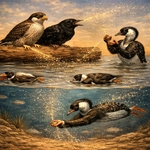 Creation of the world at dawn